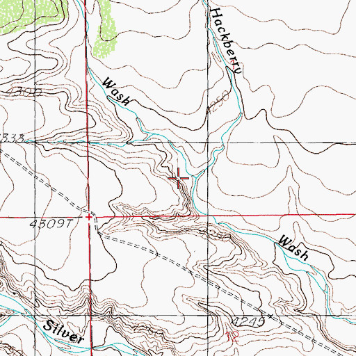 Topographic Map of Deadmans Wash, AZ