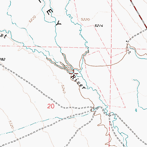 Topographic Map of Big Spring Creek, ID