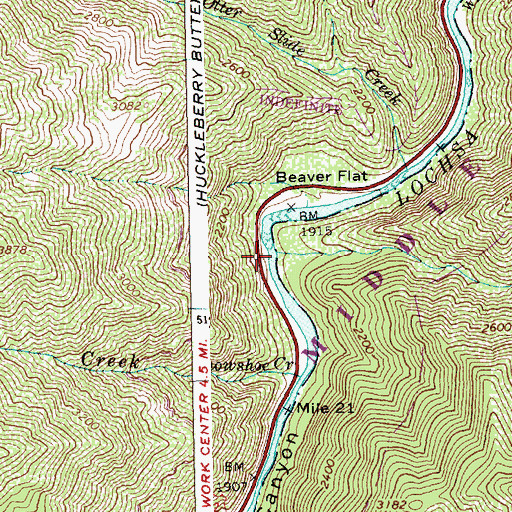 Topographic Map of Big Stew Creek, ID