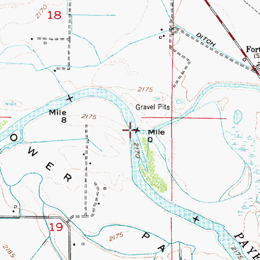Topographic Map of Big Willow Creek, ID