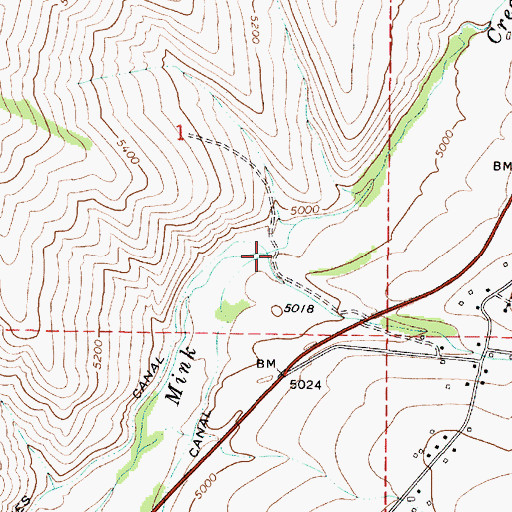 Topographic Map of Birch Creek, ID