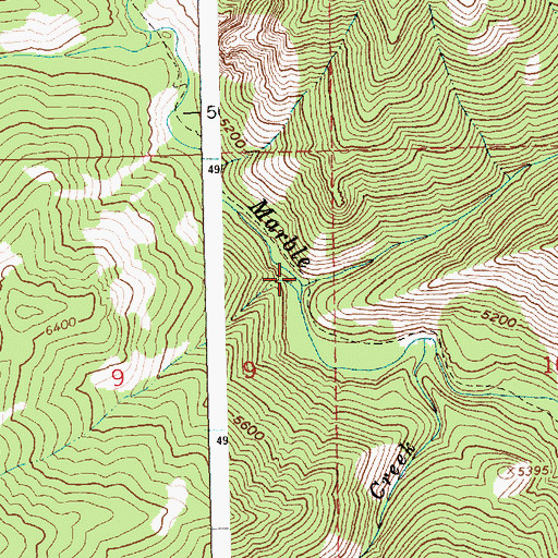 Topographic Map of Birch Creek, ID
