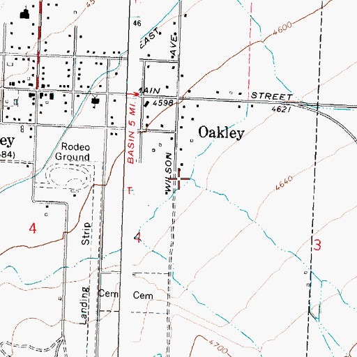 Topographic Map of Birch Creek, ID