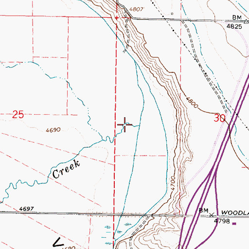 Topographic Map of Birch Creek, ID