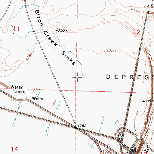 Topographic Map of Birch Creek, ID