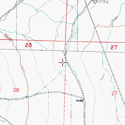 Topographic Map of Bird Canyon, ID