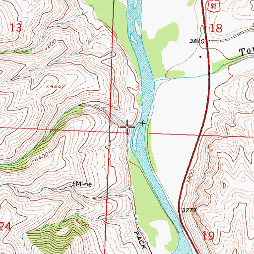 Topographic Map of Bird Creek, ID