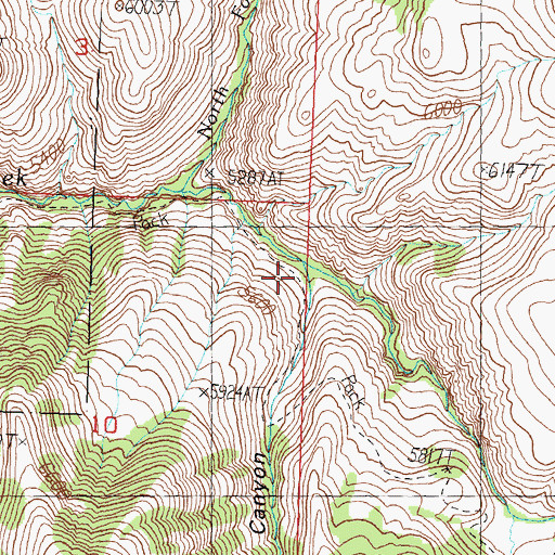 Topographic Map of Black Canyon, ID