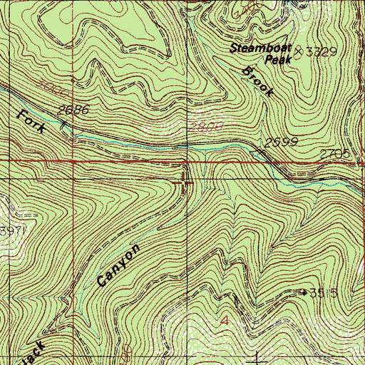 Topographic Map of Black Canyon, ID