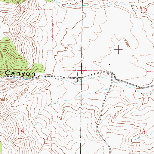 Topographic Map of Black Canyon, ID