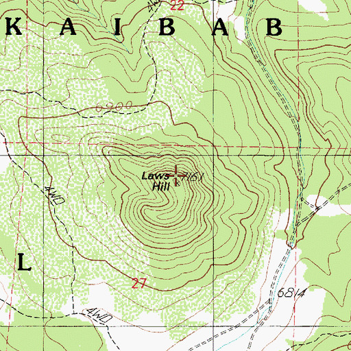Topographic Map of Elk Hill, AZ
