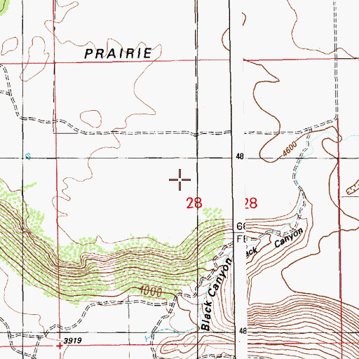 Topographic Map of Black Canyon, ID