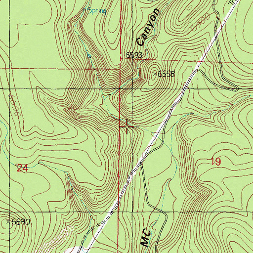 Topographic Map of Elk Ridge, AZ