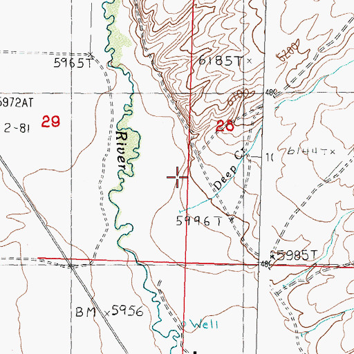 Topographic Map of Black Creek, ID