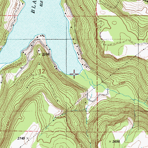 Topographic Map of Black Creek, ID