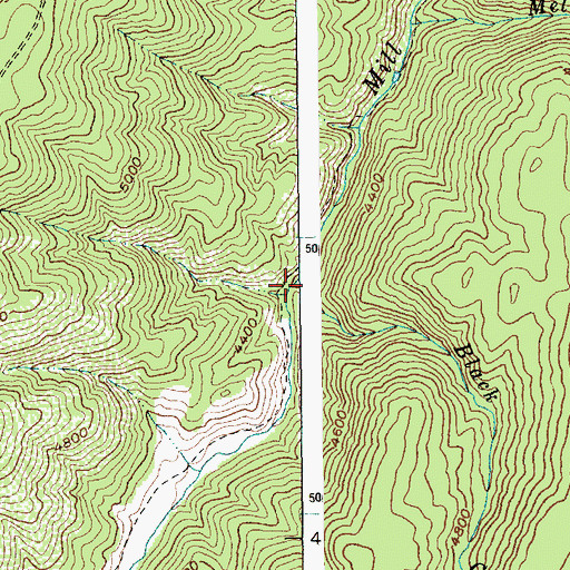 Topographic Map of Black George Creek, ID