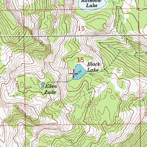 Topographic Map of Black Lake, ID