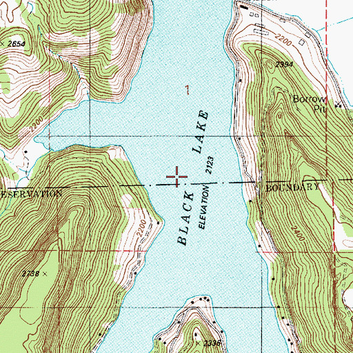 Topographic Map of Black Lake, ID