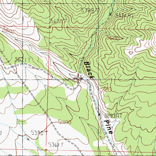 Topographic Map of Black Pine Canyon, ID