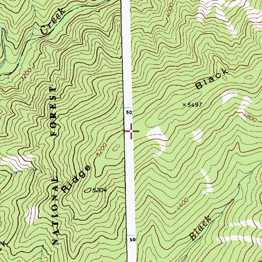 Topographic Map of Black Ridge, ID