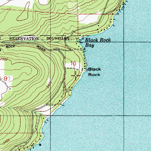 Topographic Map of Black Rock, ID
