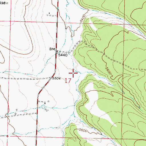 Topographic Map of Black Sand Hollow, ID