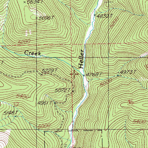 Topographic Map of Blackburn Creek, ID