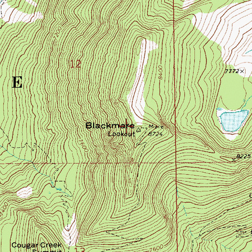 Topographic Map of Blackmare, ID
