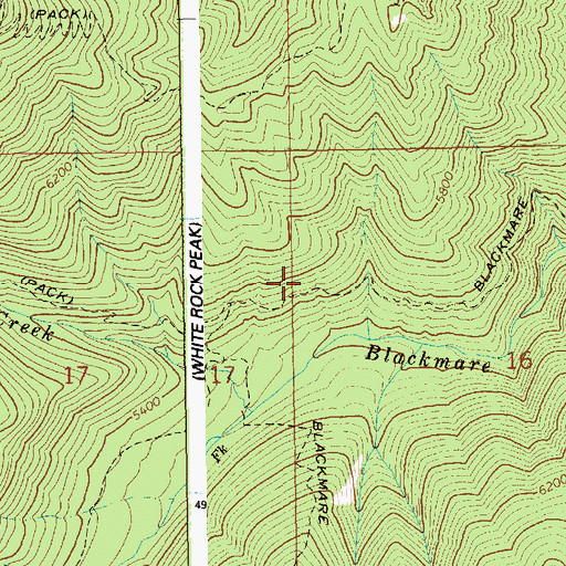 Topographic Map of Blackmare Trail, ID