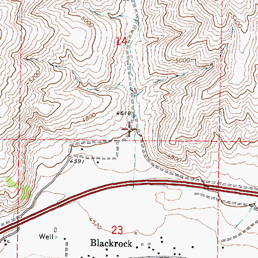 Topographic Map of Blackrock Canyon, ID