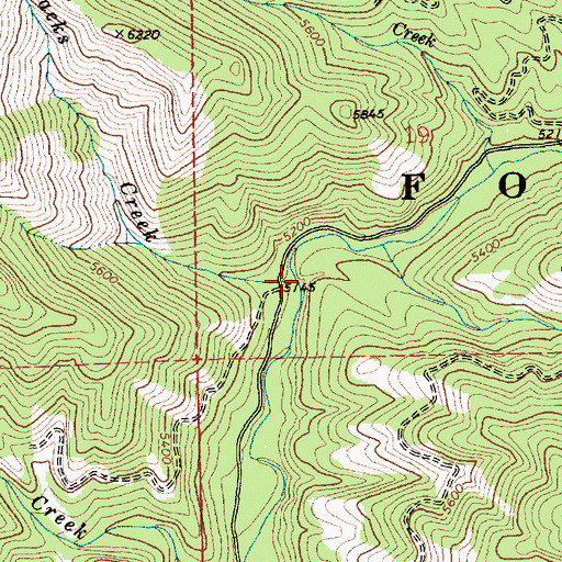 Topographic Map of Blacks Creek, ID