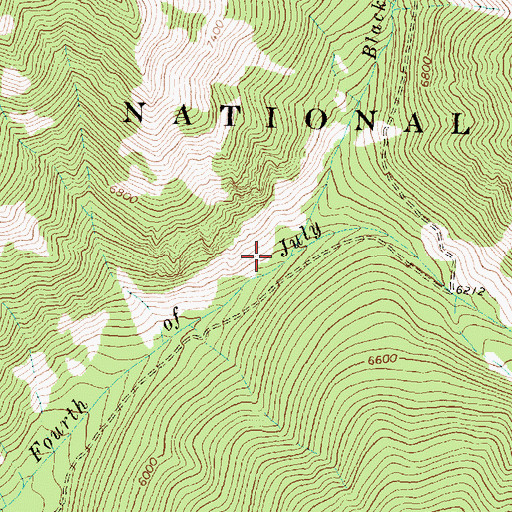 Topographic Map of Blacktail Creek, ID
