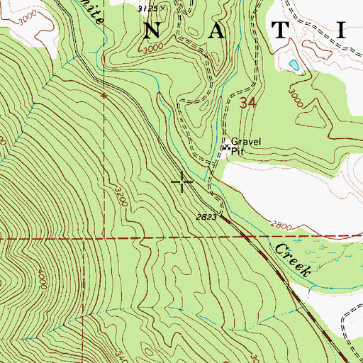 Topographic Map of Blacktail Creek, ID