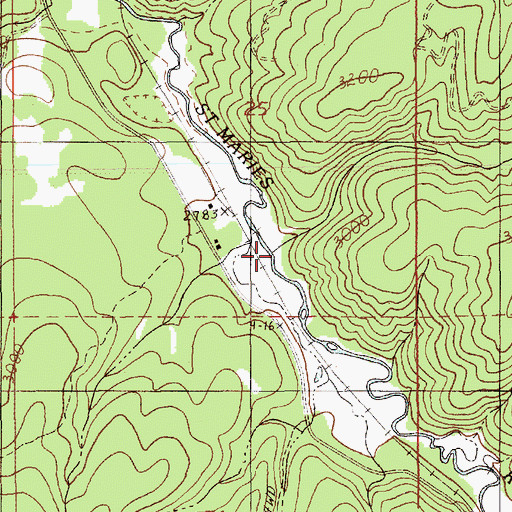 Topographic Map of Blair Creek, ID