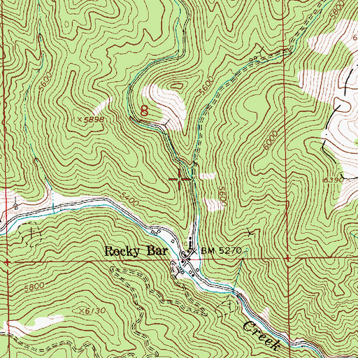 Topographic Map of Blake Gulch, ID