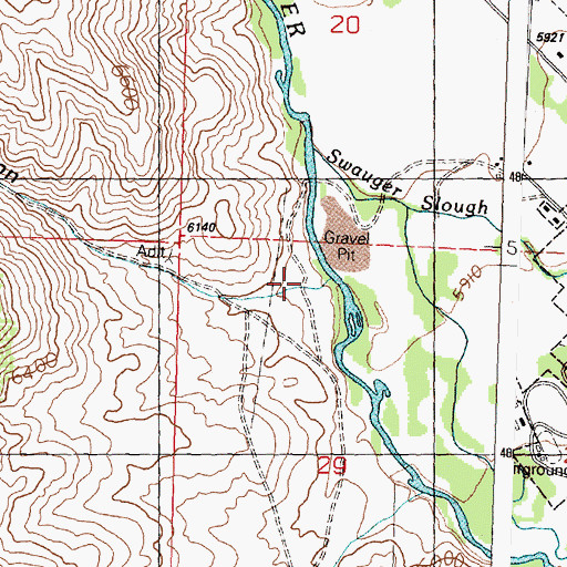 Topographic Map of Blaze Canyon, ID