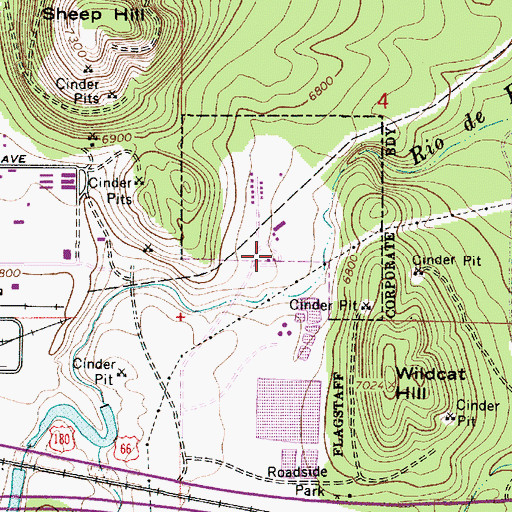 Topographic Map of Flagstaff Compressor Station, AZ