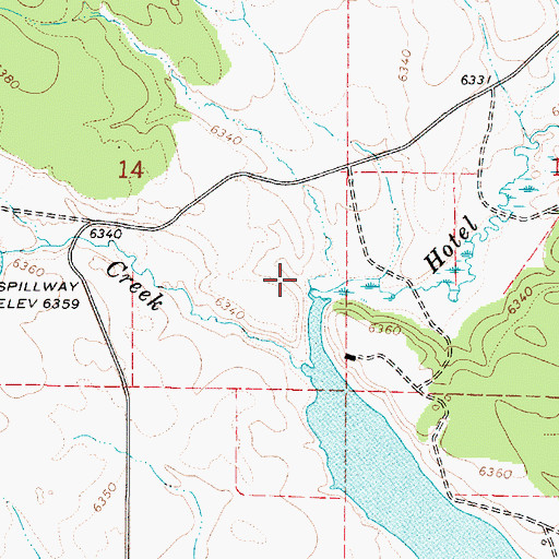 Topographic Map of Blind Creek, ID