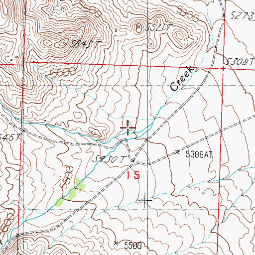 Topographic Map of Blind Fork Trail Creek, ID