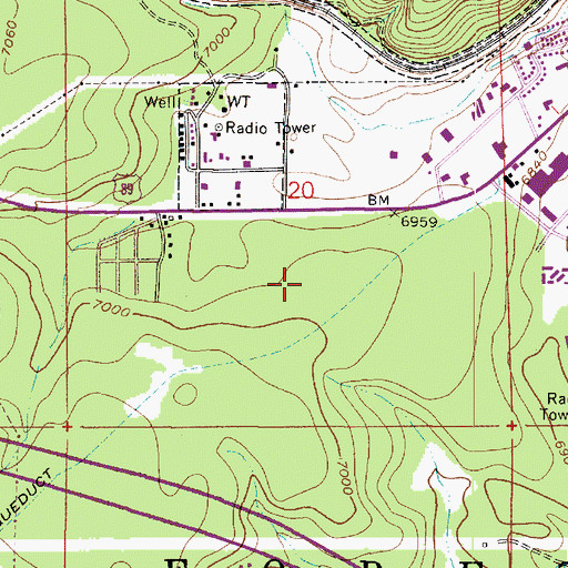 Topographic Map of Flagstaff Fire Department Station 1, AZ