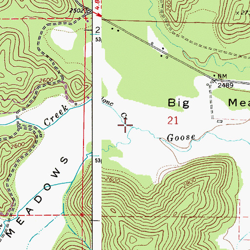 Topographic Map of Blonc Creek, ID
