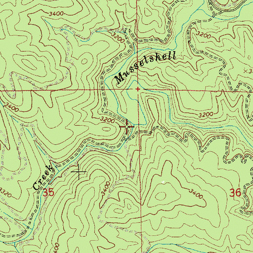 Topographic Map of Blonde Creek, ID