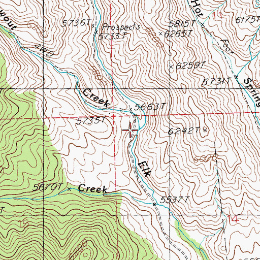 Topographic Map of Blowout Creek, ID