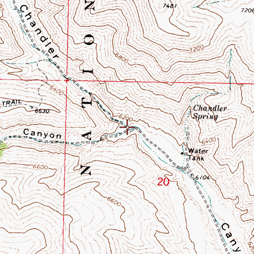 Topographic Map of Blue Canyon, ID