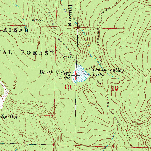 Topographic Map of Death Valley Lake, AZ