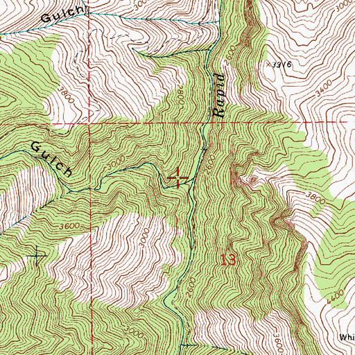 Topographic Map of Blue Gulch, ID