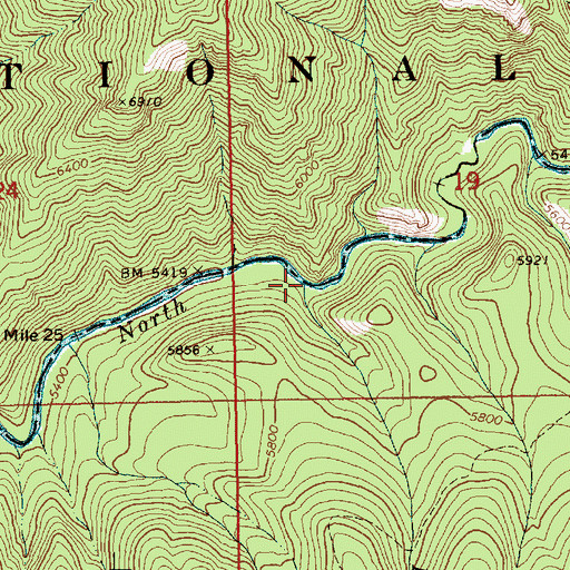 Topographic Map of Blue Jay Creek, ID