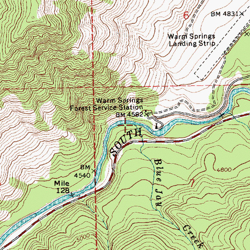 Topographic Map of Blue Jay Creek, ID
