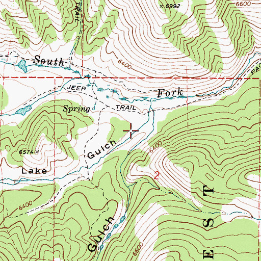 Topographic Map of Blue Lake Gulch, ID