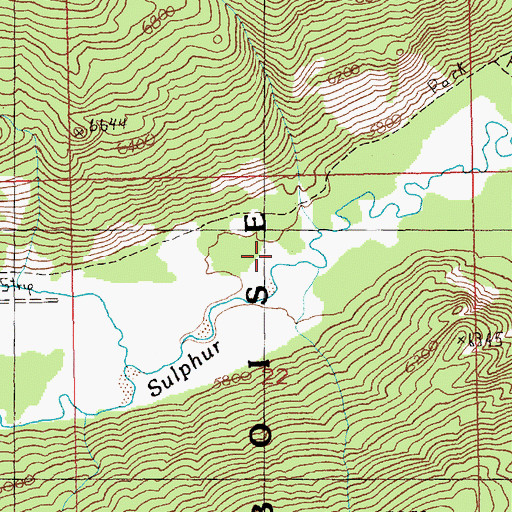 Topographic Map of Blue Moon Creek, ID